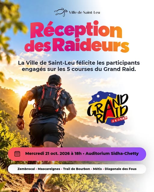 Affiche : 🏃‍♂️ Les coureurs du Grand Raid à l’honneur à Saint-Leu !