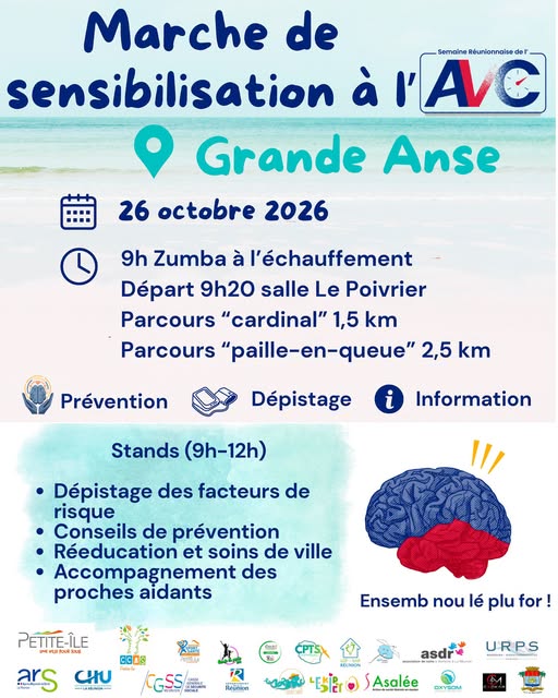 Affiche : Marche de sensibilisation à l'AVC - Grande Anse