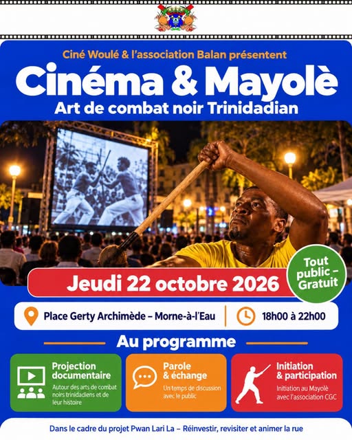 Affiche : Cinéma & Mayolè - Art de combat noir trinidadien