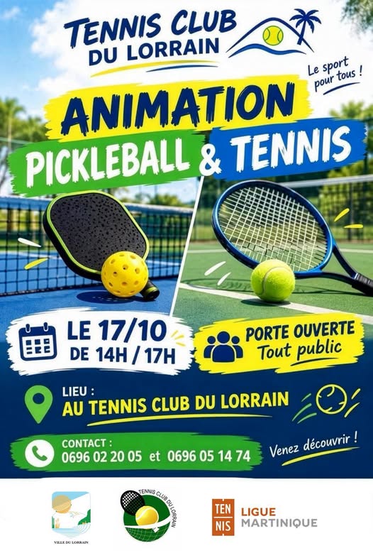 Affiche : Animation Pickleball & Tennis - Journée Portes Ouvertes