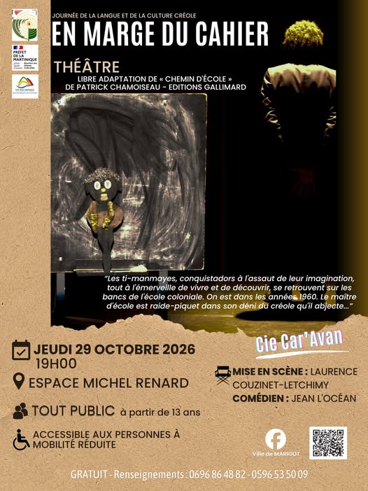 Affiche : En marge du cahier – Spectacle théâtre