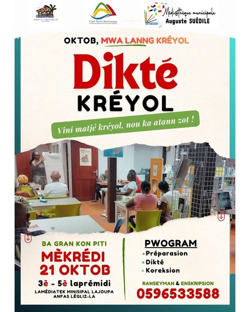 Affiche : Dikté Kréyol - Célébration de la langue créole