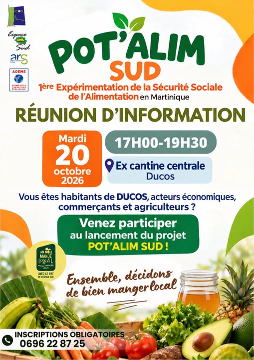 Affiche : Lancement POT'ALIM SUD - Réunion d'information