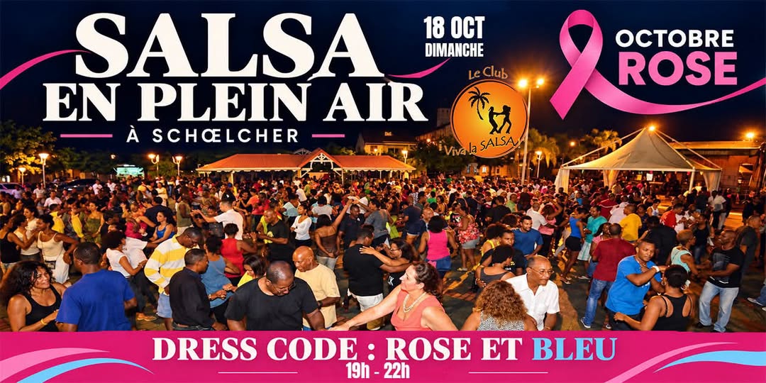 Affiche : Salsa en Plein Air - Édition Octobre Rose à Schœlcher