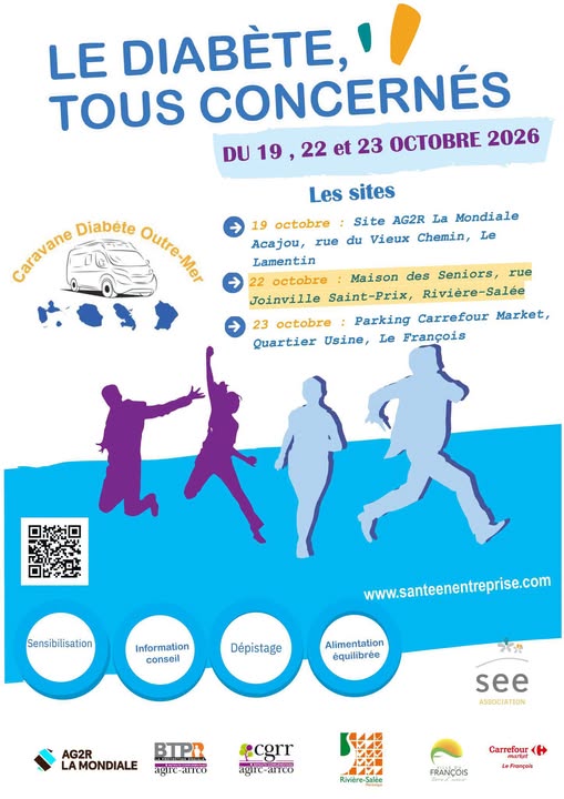 Affiche : Caravane Diabète Outre-Mer à Rivière-Salée