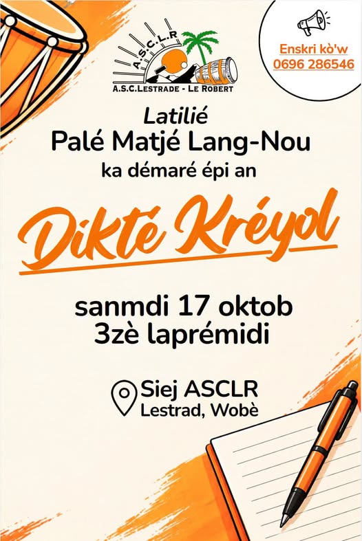 Affiche : Dikté Kréyol - Latilié Palé Matjé Lang-Nou