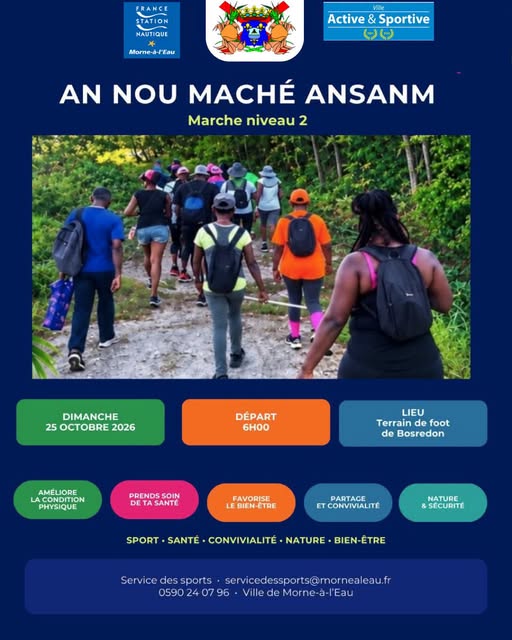 Affiche : 🥾🌿 **AN NOU MACHÉ ANSANM !**