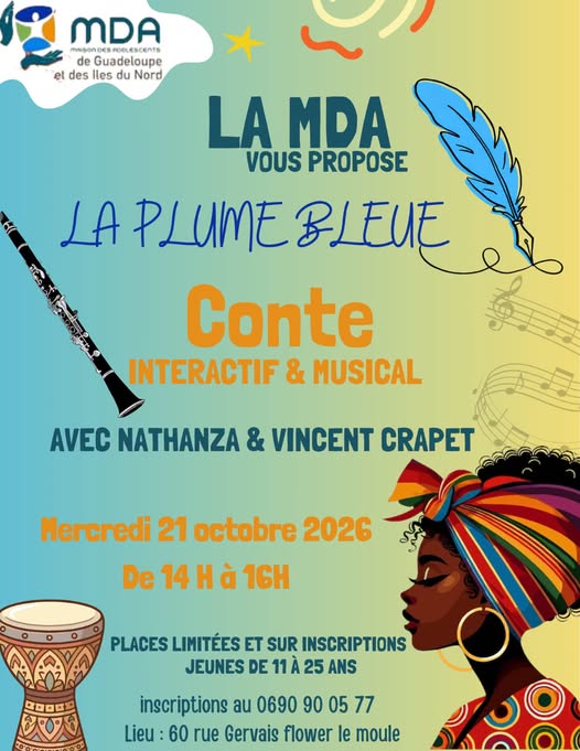 Affiche : La Plume Bleue - Conte interactif & musical